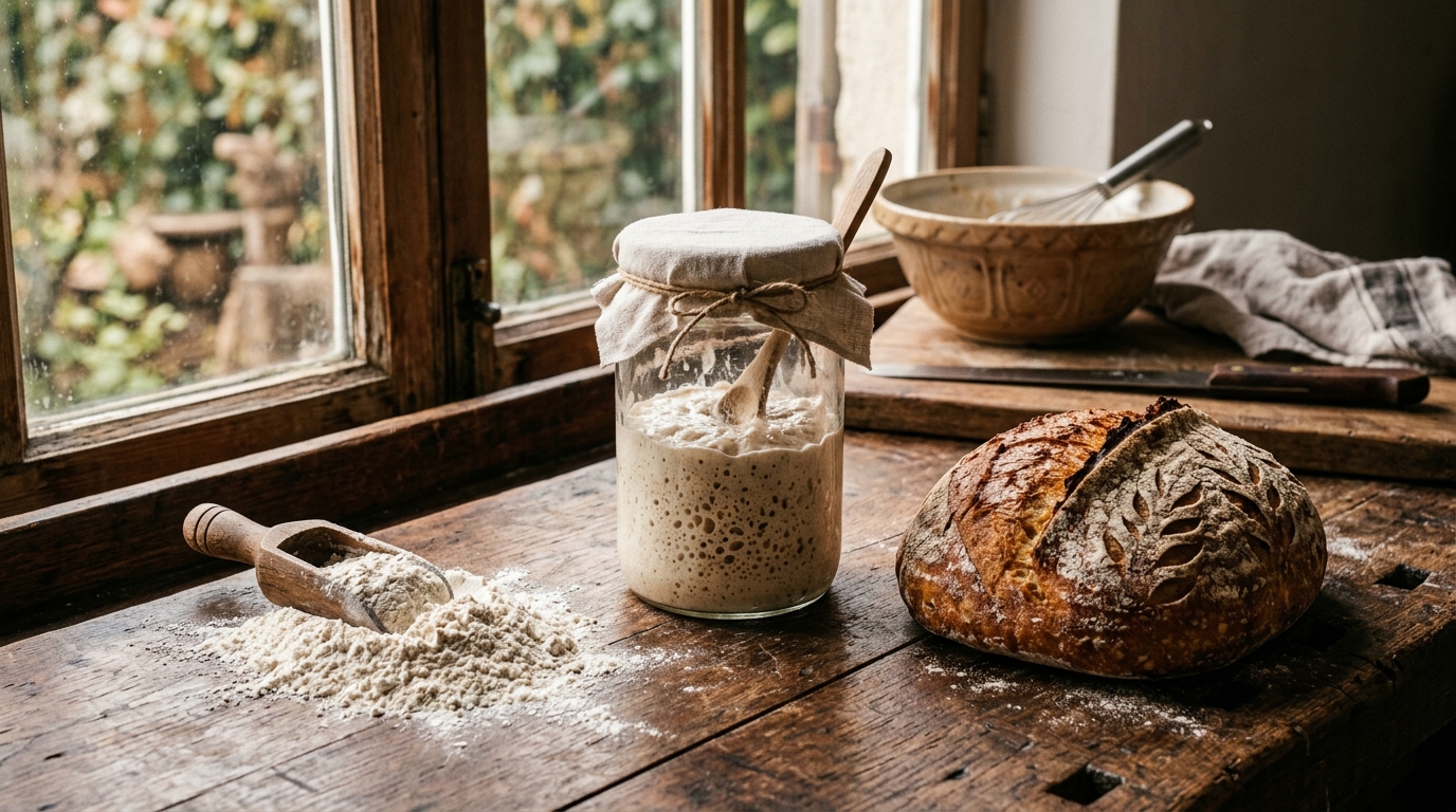 Ilustração sobre: Fermentação Natural: O Guia para Criar seu Levain Hoje!