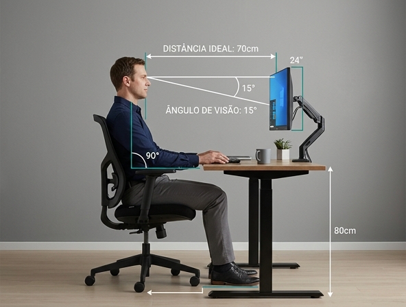 Monitor Ideal: Ergonomia e Técnica para sua Performance!