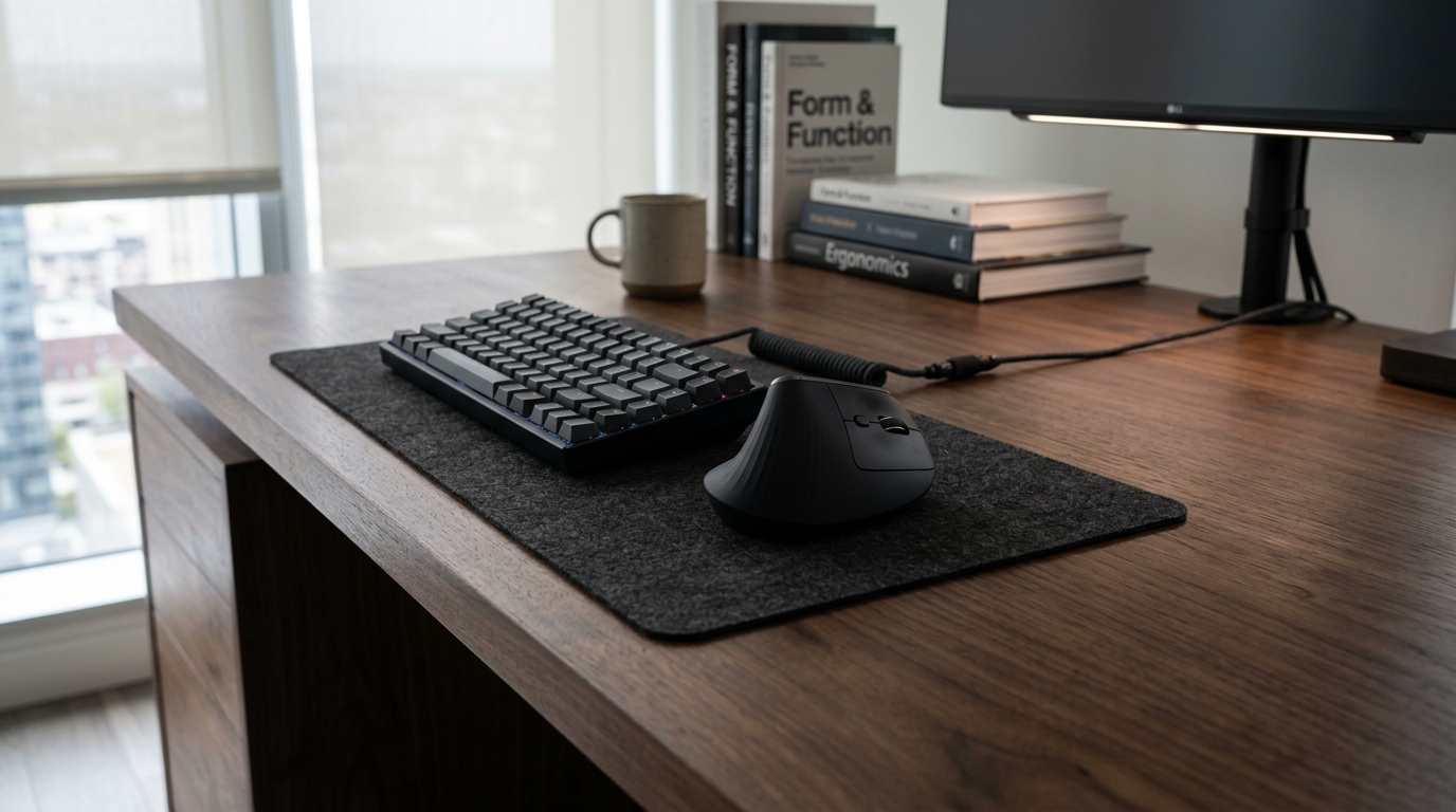 Ilustração sobre: Mouse Ergonômico: O Modelo Vertical Evita Tendinite?