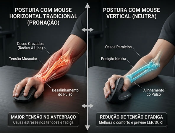 Mouse Ergonômico: O Modelo Vertical Evita Tendinite?