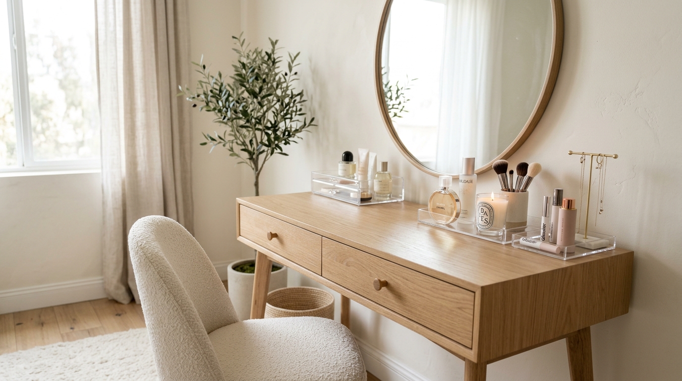 Ilustração sobre: Organização de Maquiagem: Pare de Perder Produtos e Dinheiro!