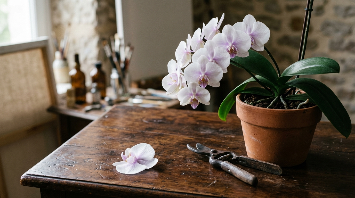 Ilustração sobre: Orquídeas: O Ciclo do Renascer e a Arte da Poda Agora!