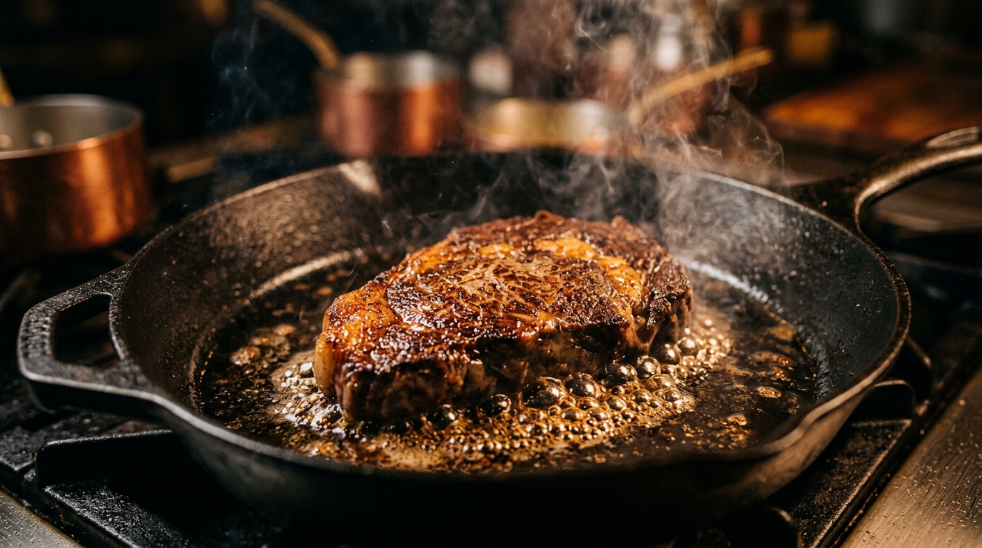 Ilustração sobre: Reação de Maillard: O Segredo da Carne Perfeita Revelado!