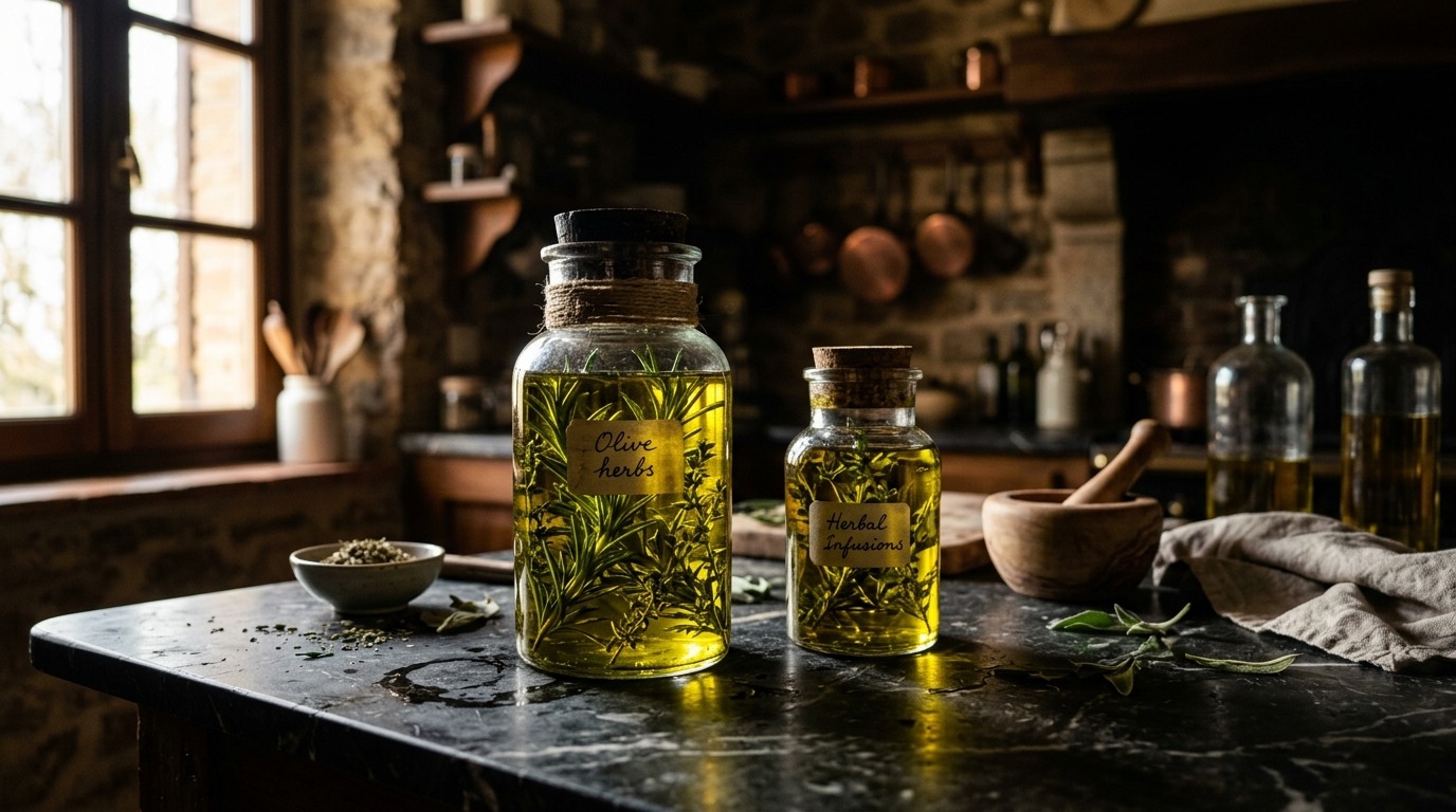 Ilustração sobre: Confit de Ervas: A Alquimia do Aroma no seu Prato Já!