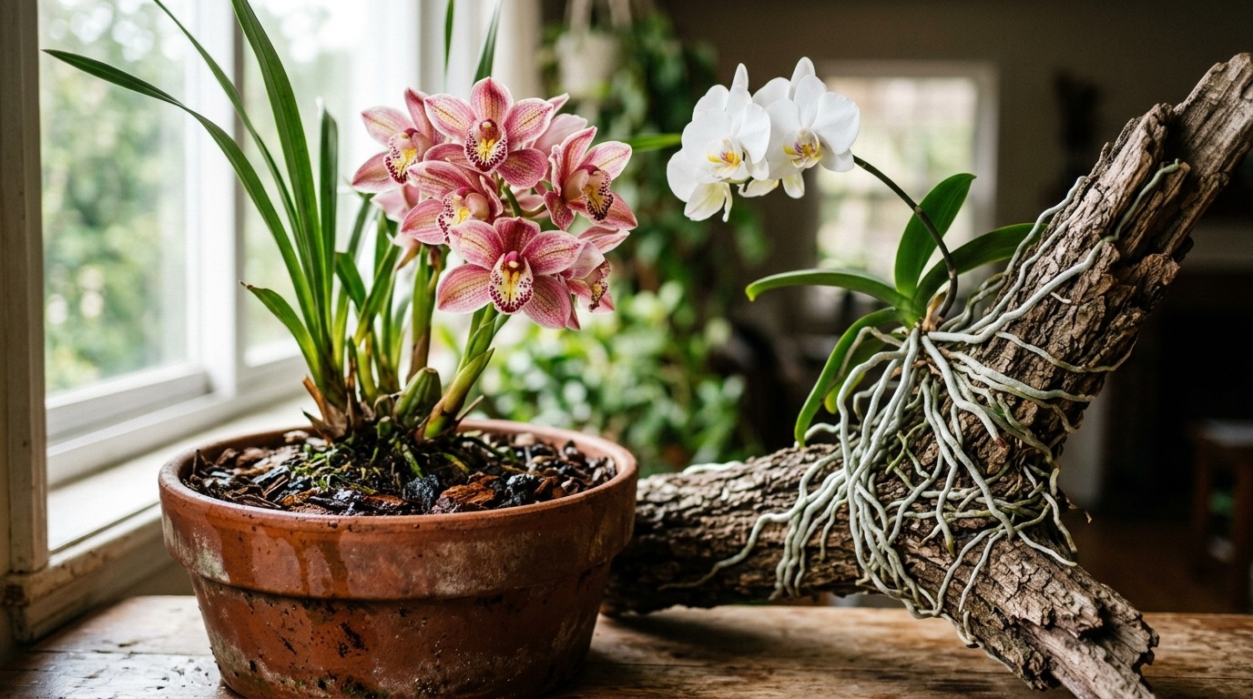 Ilustração sobre: Orquídeas de Solo: Domine o Cultivo e Floresça Agora!