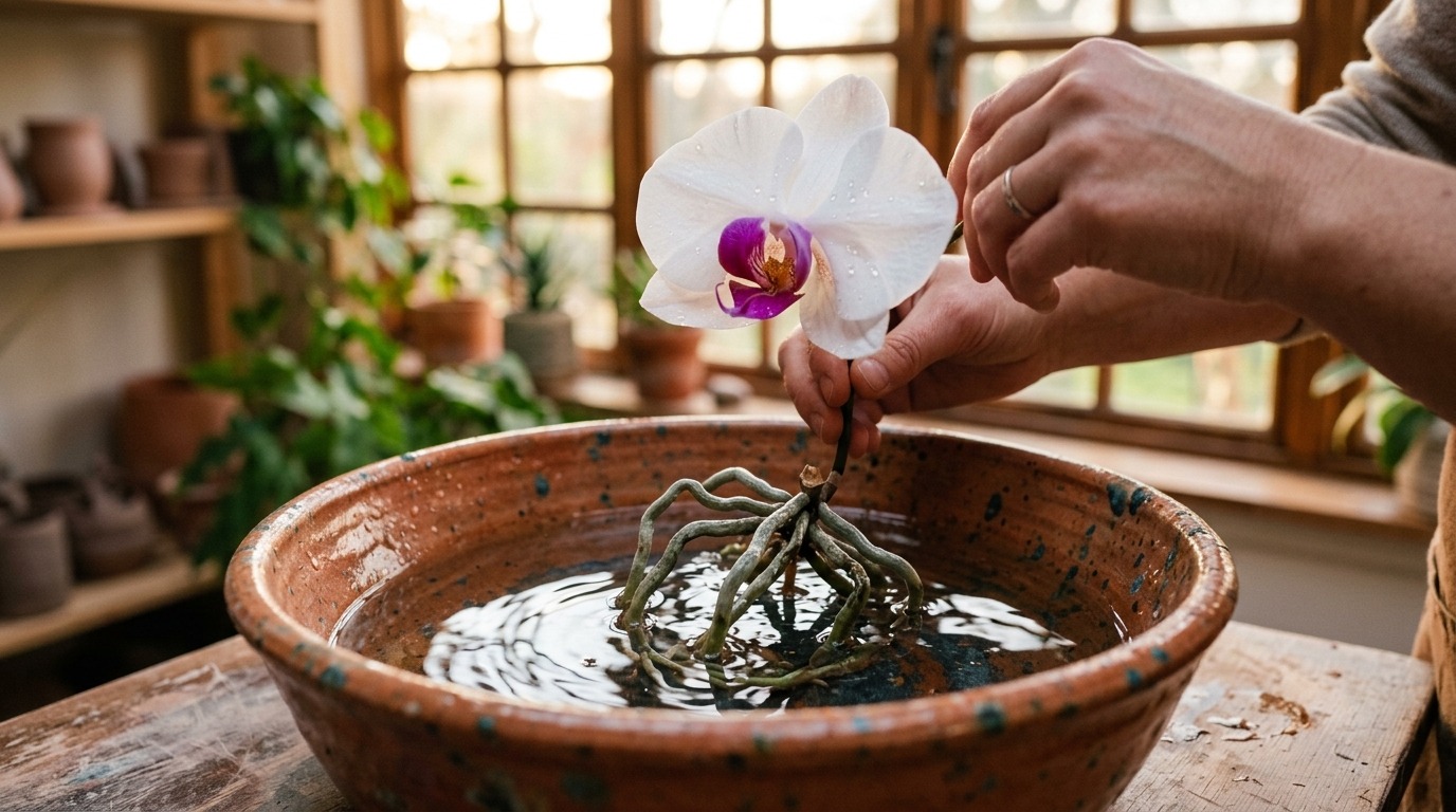 Ilustração sobre: Orquídeas Desidratadas: O Ritual da Imersão que Cura!