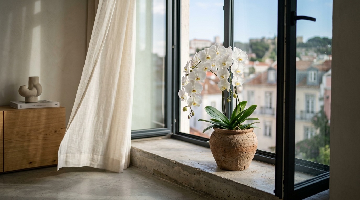 Ilustração sobre: Orquídeas em Apartamento: Domine a Circulação de Ar Já!
