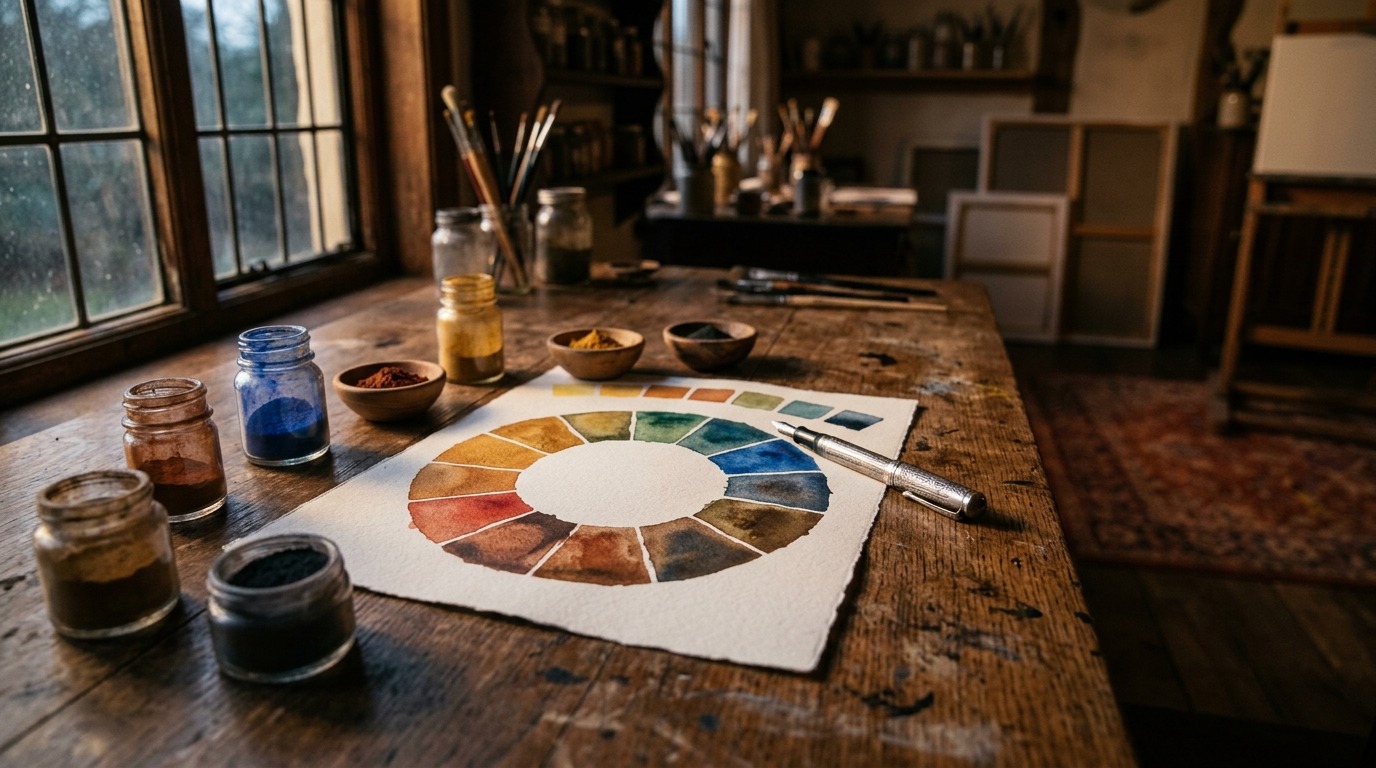 Ilustração sobre: Teoria das Cores: O Guia para Criar Harmonia Visual Agora!