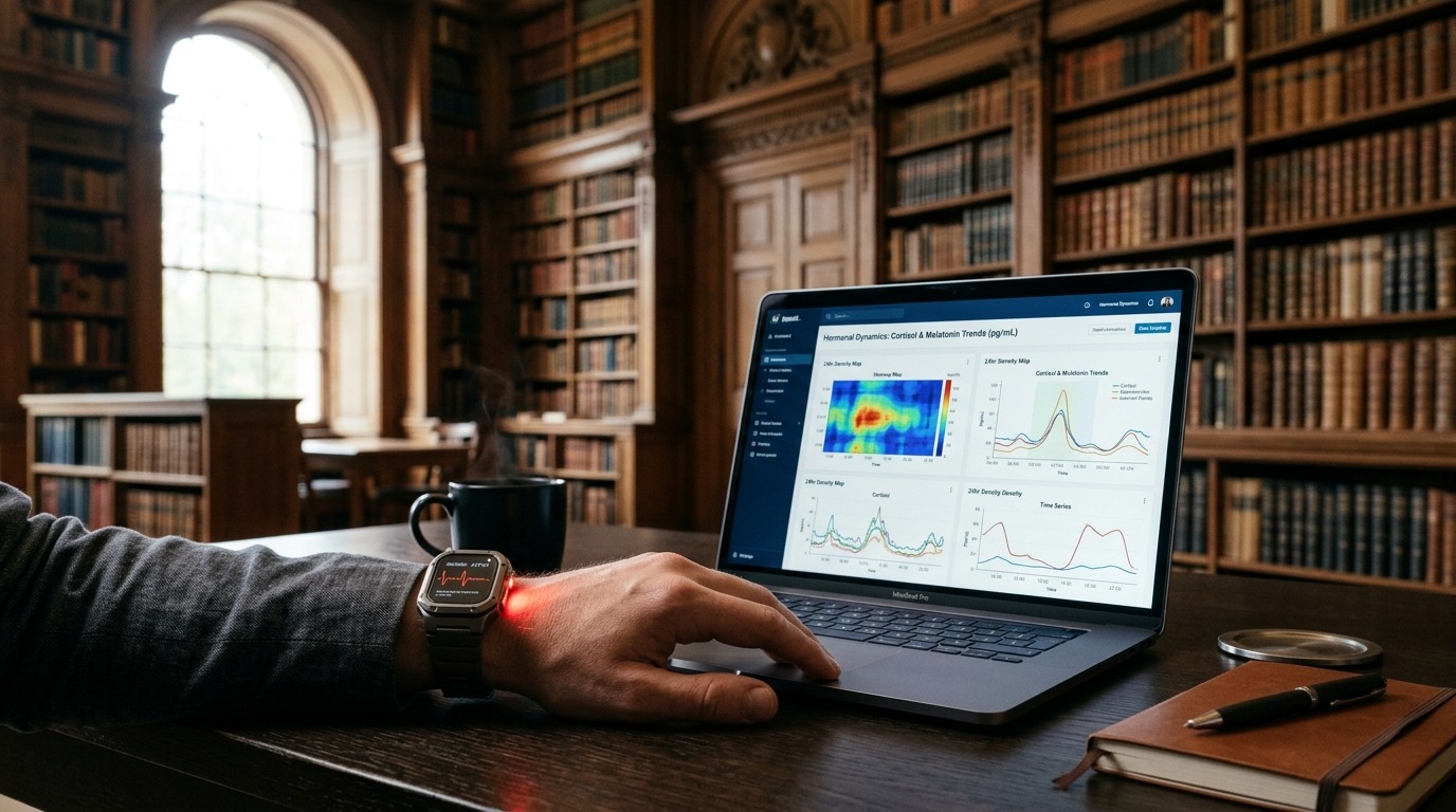 Ilustração sobre: Biofeedback de Cortisol: A Engenharia do Estresse em 2026